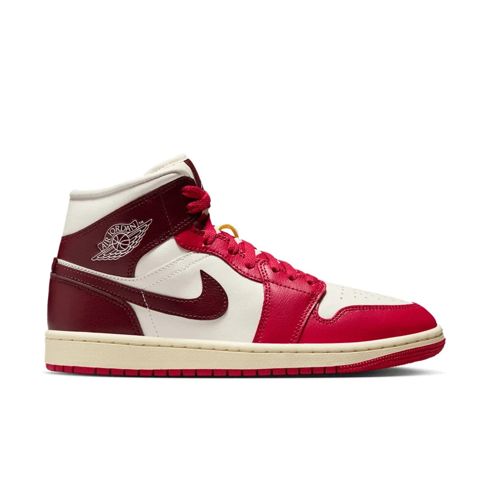 Nike Air Jordan 1 Mid BQ6472-119 Sneakers Women's White Lifestyle Shoes LIQ1632